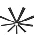 Turbine 80" LED Smart Fan Matte Black