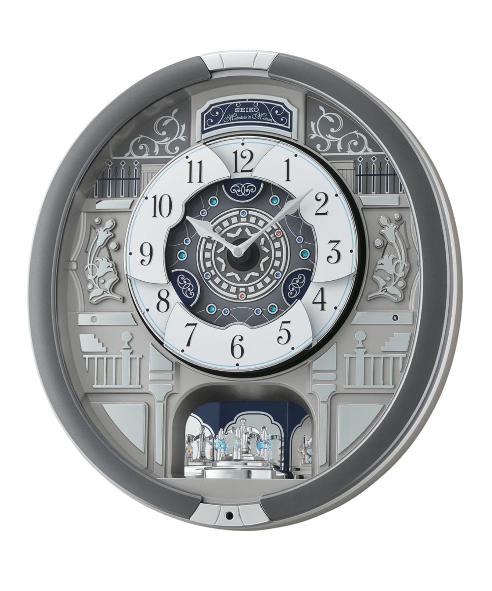 16"H Melodies in Motion Clock  with 18 Hi Fi Melodies  Rotating Pendulum