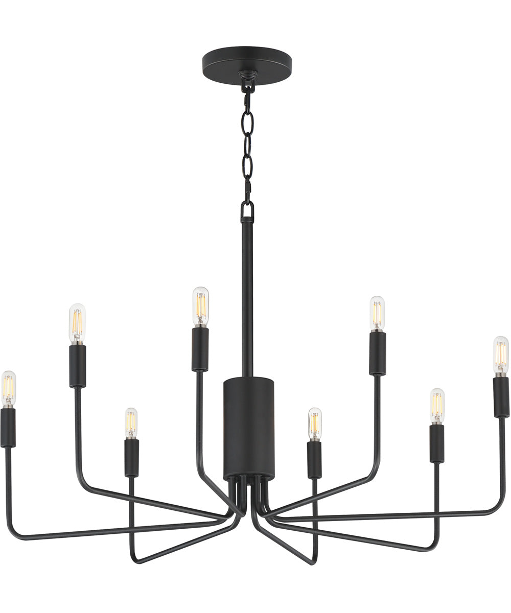 Abner 8-Light Chandelier Black