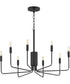 Abner 8-Light Chandelier Black