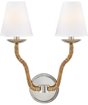 Harwich 2-Light Medium Two Light Sconce in Polished Nickel