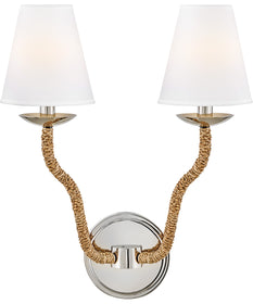 Harwich 2-Light Medium Two Light Sconce in Polished Nickel