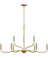Ilia 9-Light Two-Tier Chandelier Brushed Gold