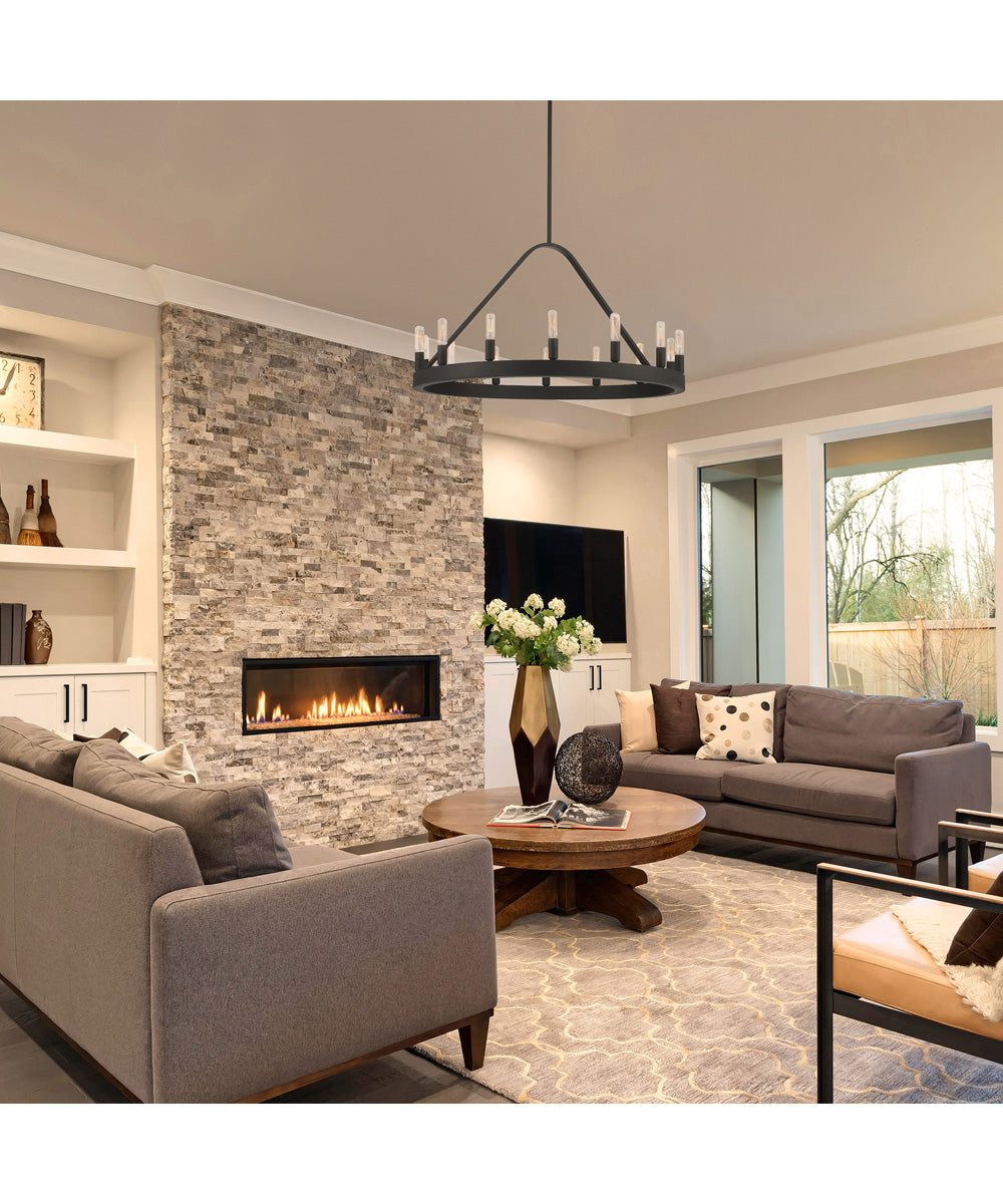 Carousel 14 Light Chandelier Black