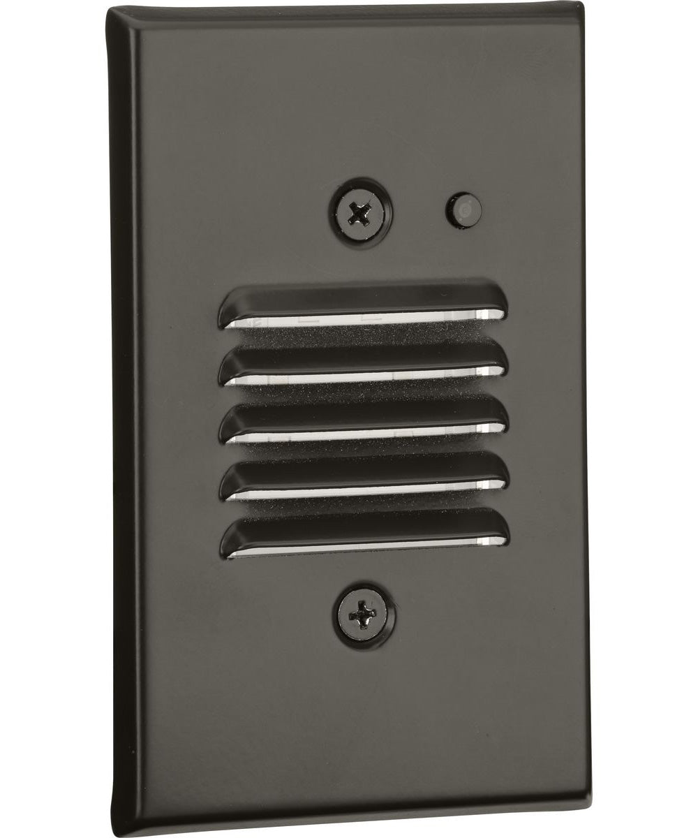LED Indoor/Outdoor Integrated LED Wall or Step Light with Photocell Antique Bronze