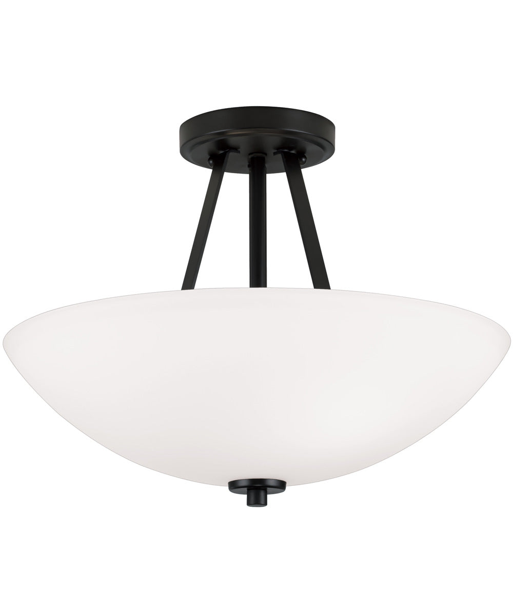 Stewart 2-Light Semi-Flush Matte Black