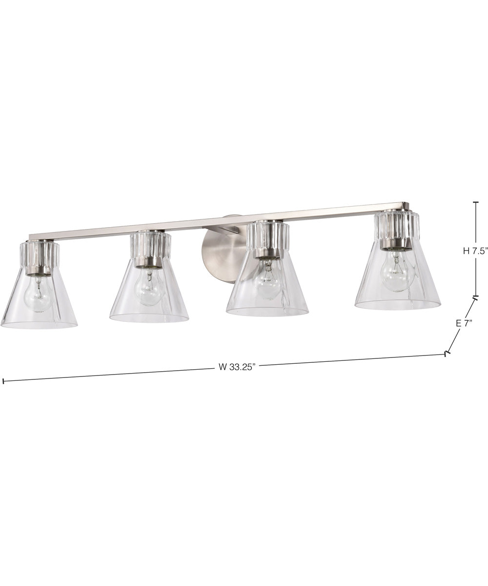 Gianna 4-Light Vanity & Wall Brushed Nickel