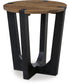 Hanneforth Round End Table Brown/Black