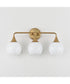 Neve 3-Light Bath Vanity Natural Aged Brass