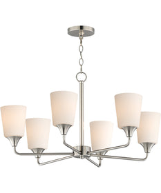Hudson 6-Light Chandelier Satin Nickel