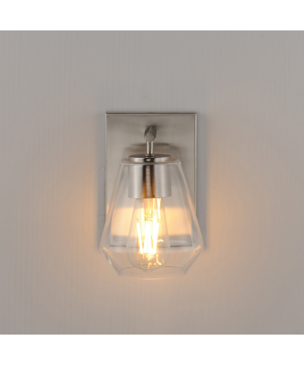 Geode 1-Light Sconce Satin Nickel