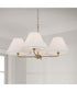 Parson 4-Light Chandelier Matte Brass
