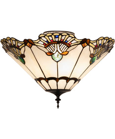 20" Wide Shell with Jewels Flush Mount