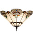 20" Wide Shell with Jewels Flush Mount