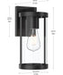 Kagen Medium Outdoor Wall Light with Clear Glass Panels Matte Black