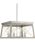 Briarwood 4-Light Bleached Oak/Galvanized Farmhouse Chandelier Light Galvanized Finish
