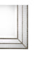 24x34" Wall Mirror Metallic Silver with Groove Texture