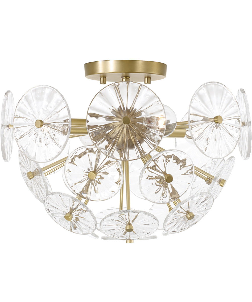 Emelie 4-Light Semi-Flush Matte Brass