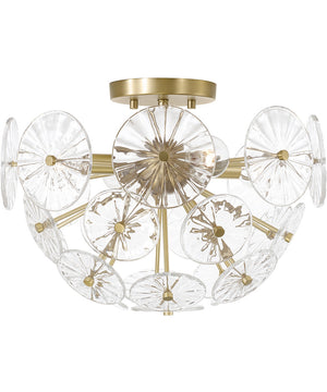 Emelie 4-Light Semi-Flush Matte Brass