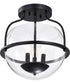 Amado 3-Light Close-to-Ceiling Matte Black