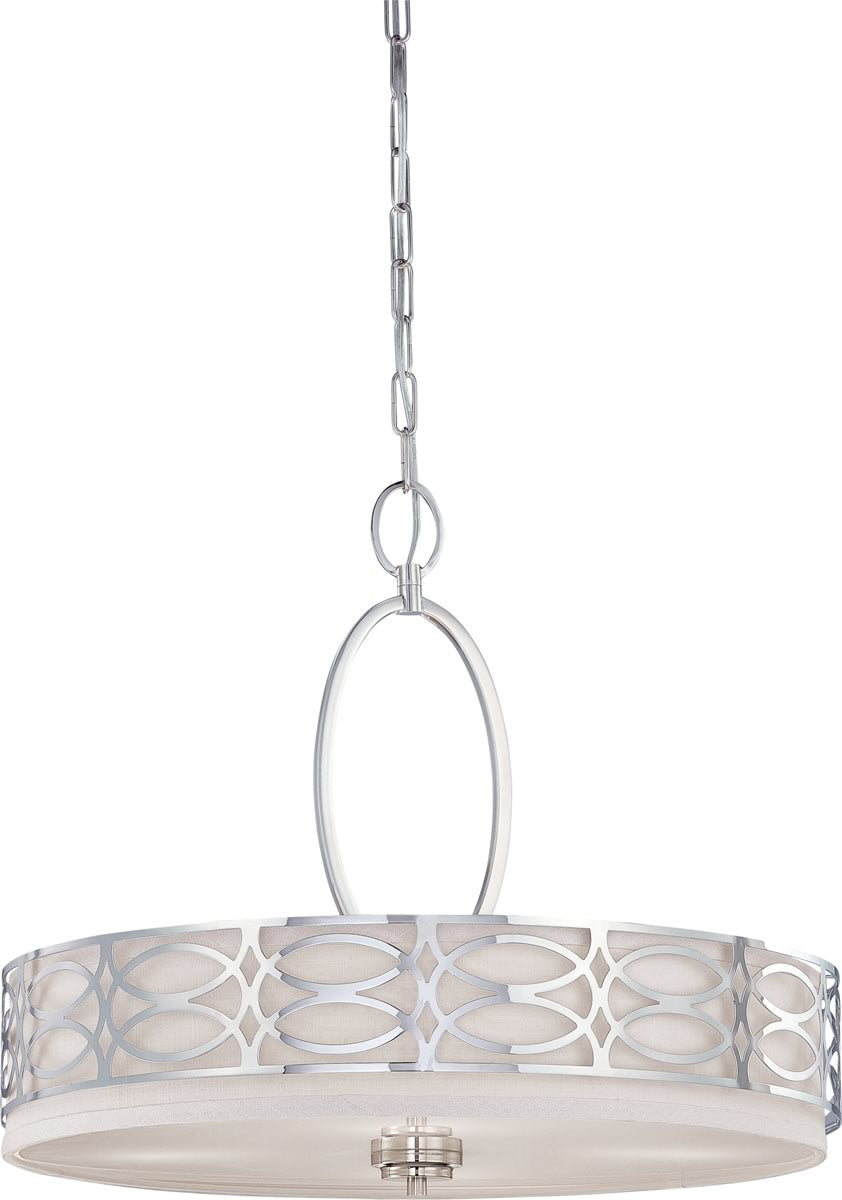 24"W Harlow 4-Light Pendant Polished Nickel