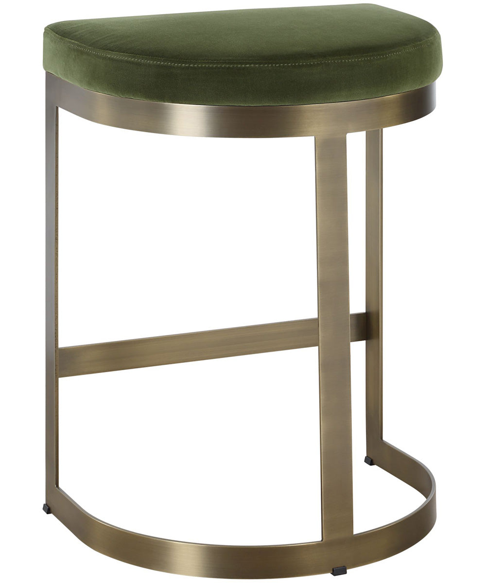 Ivanna Brass Moss Counter Stool