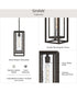 Shaw 17 Inch 1 Light Outdoor Pendant with Clear Glass Antique Bronze