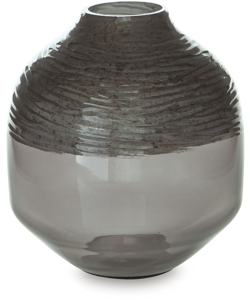 Harpwick Vase Iridescent Gray