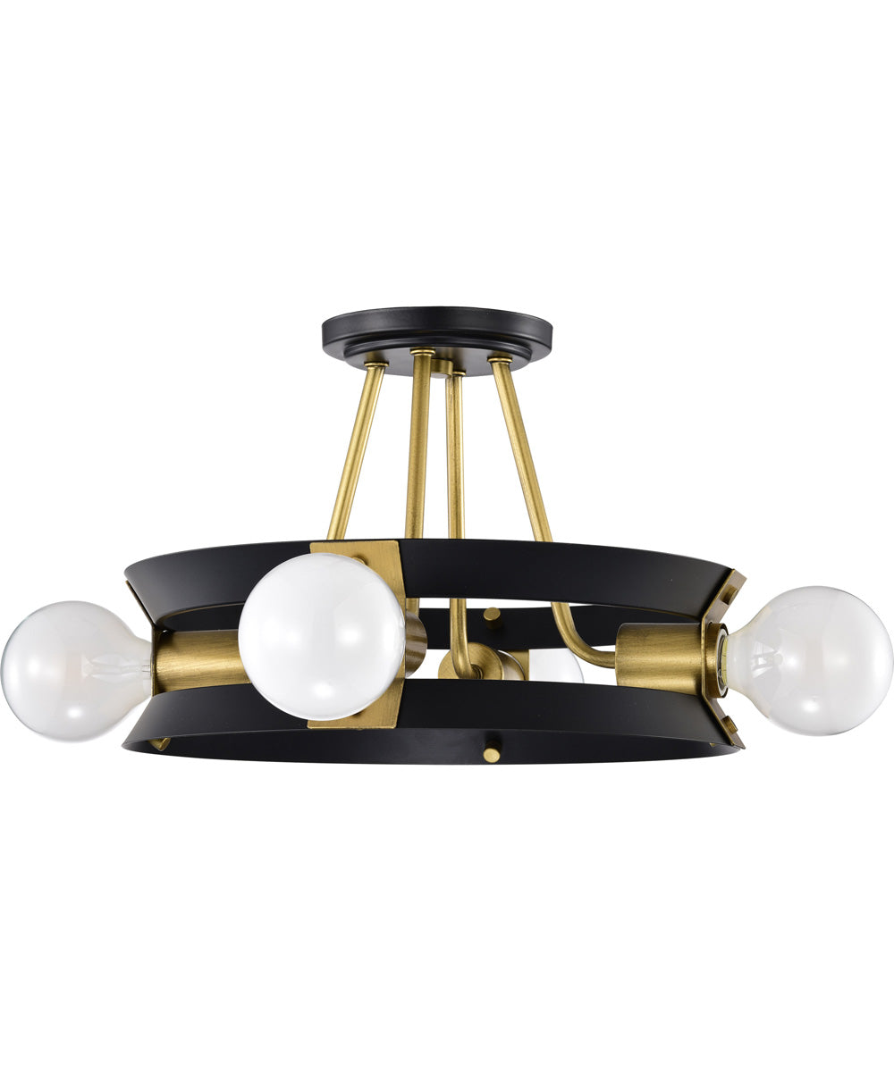 Marsden 4-Light Close-to-Ceiling Matte Black