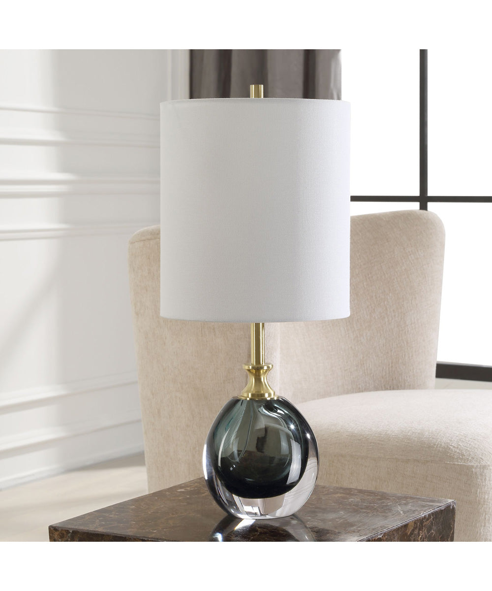 Enigma Teal Blue Glass Buffet Lamp