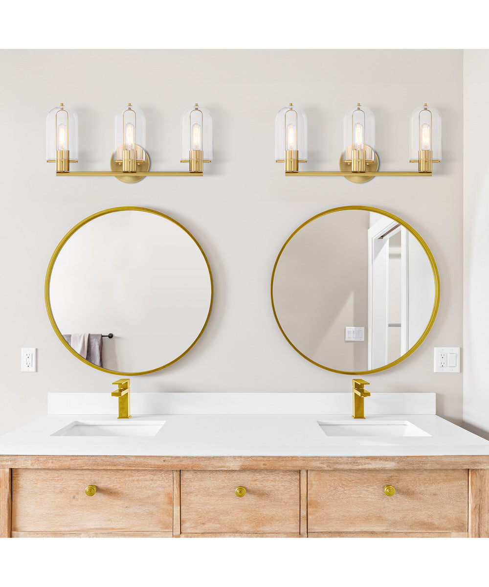 Skylar 3 Light Vanity Brushed Gold
