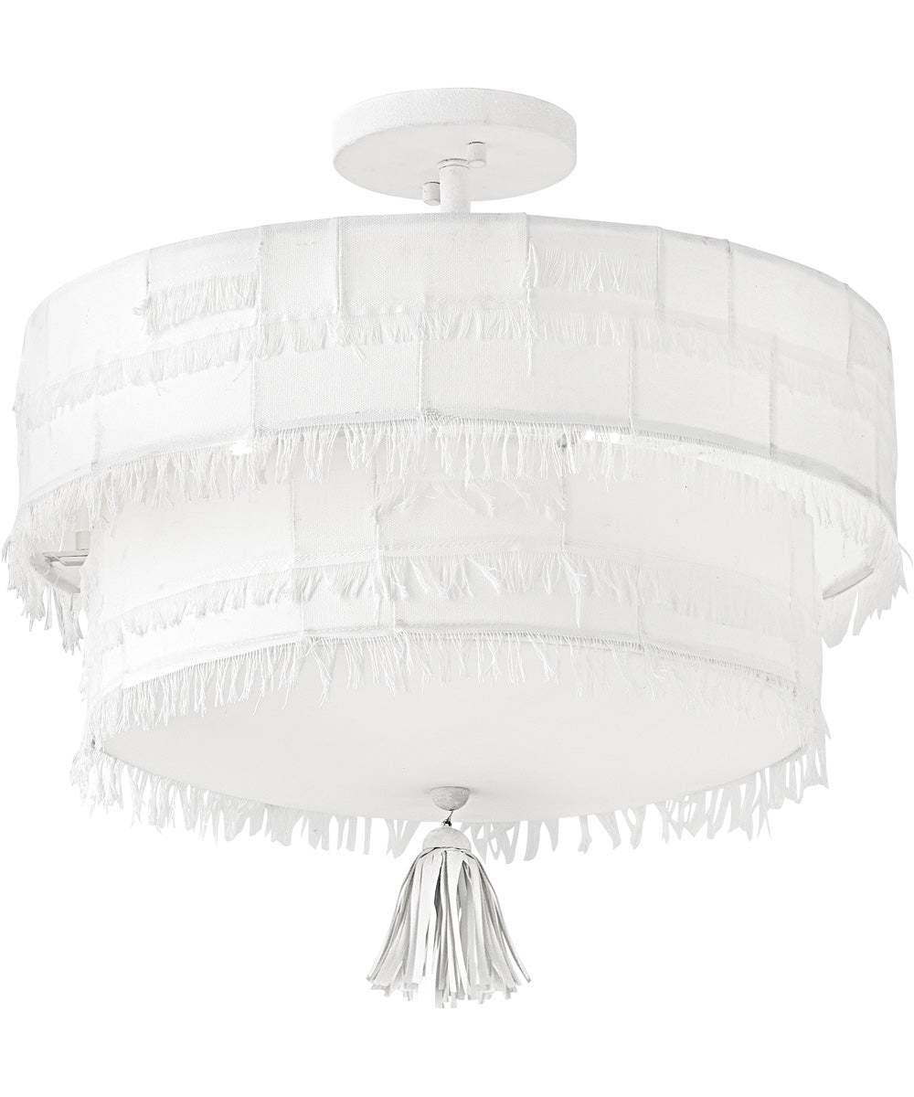 Baya 4-Light Medium Semi-Flush Mount in Textured Plaster