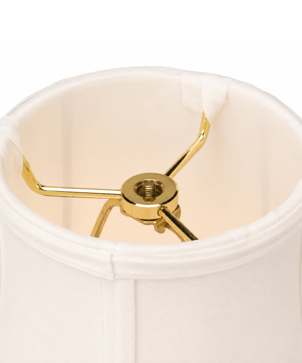 10"W x 9"H White Bell Shantung Shade