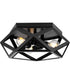 Saucedo 3-Light Modern 14.6" Flush Mount Matte Black