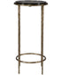 Iron Accent Table Textured with Antique Gold and Glass