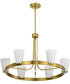 Royale 5-Light Chandelier Burnished Brass
