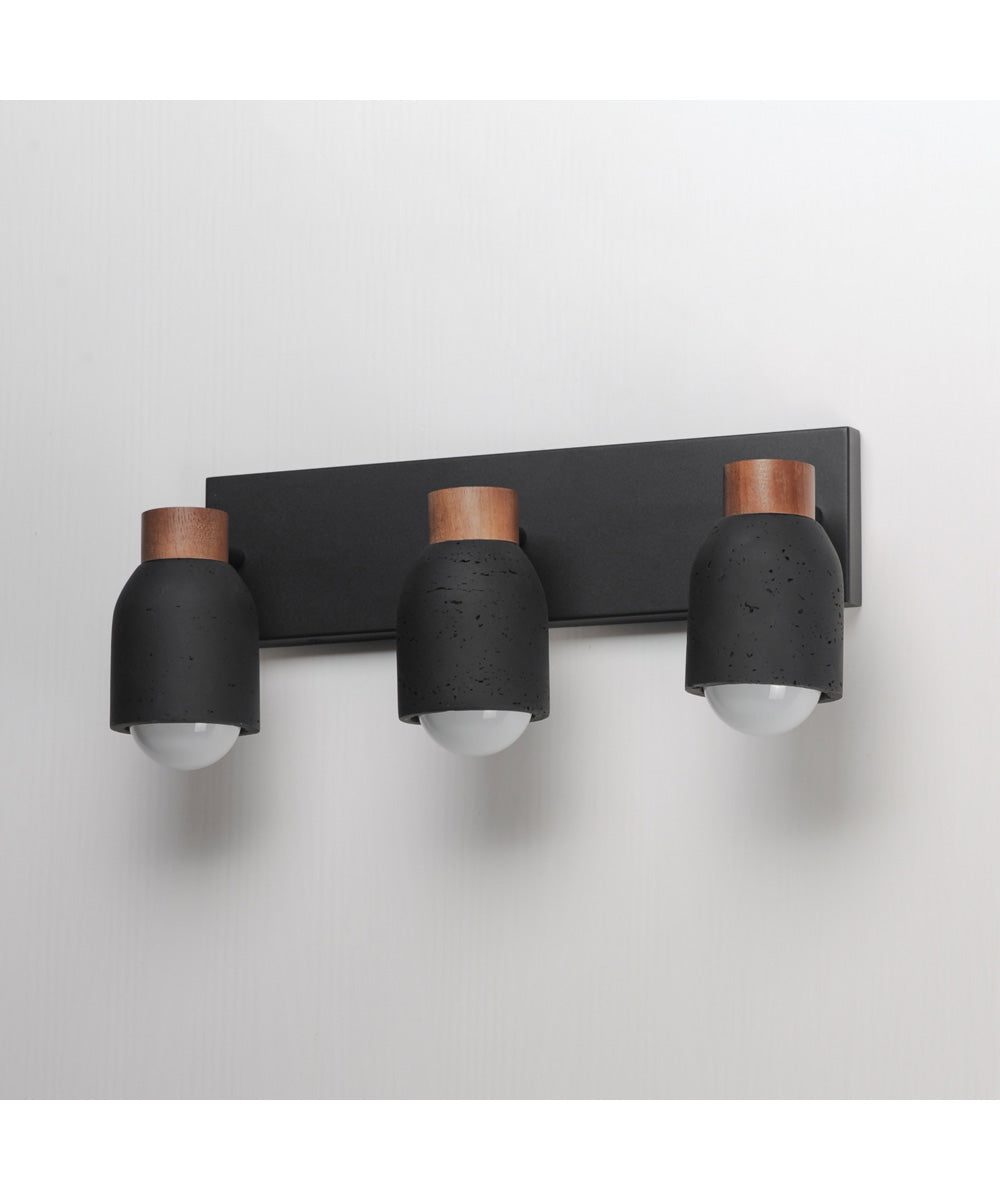 Pompeii 3-Light Bath Vanity Lava / Black