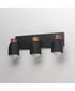 Pompeii 3-Light Bath Vanity Lava / Black