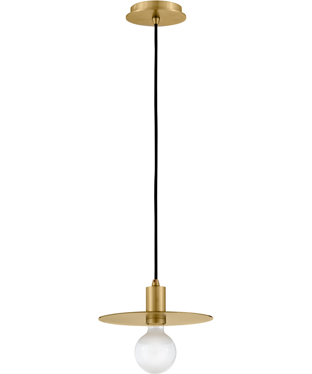 Lulu 1-Light Small Convertible Pendant in Lacquered Brass