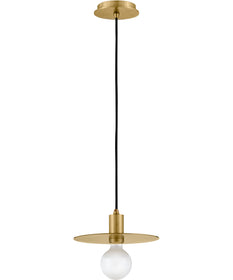 Lulu 1-Light Small Convertible Pendant in Lacquered Brass