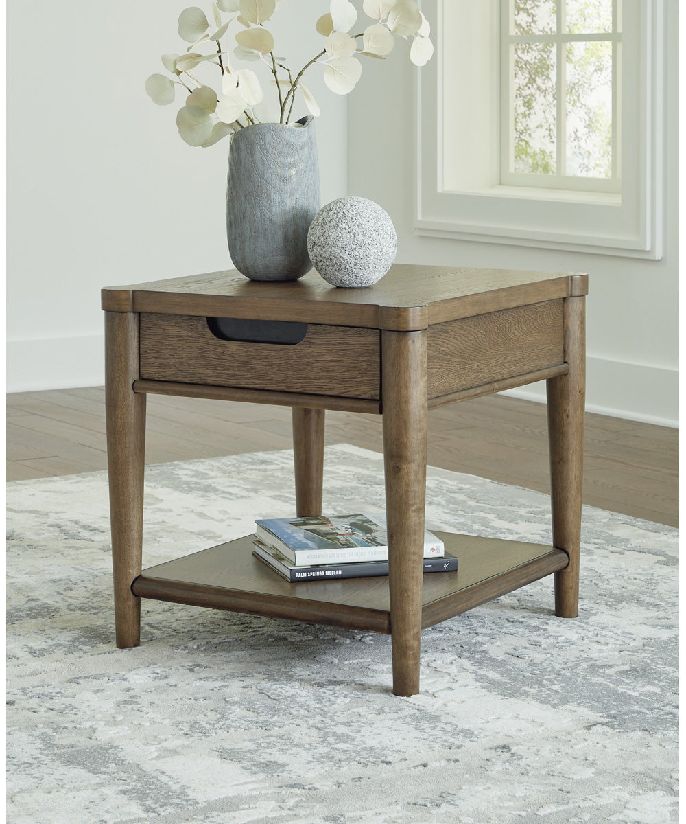 Roanhowe Rectangular End Table Brown