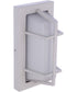 Bulkhead Rectangular 1-Light Outdoor Lighting Textured White