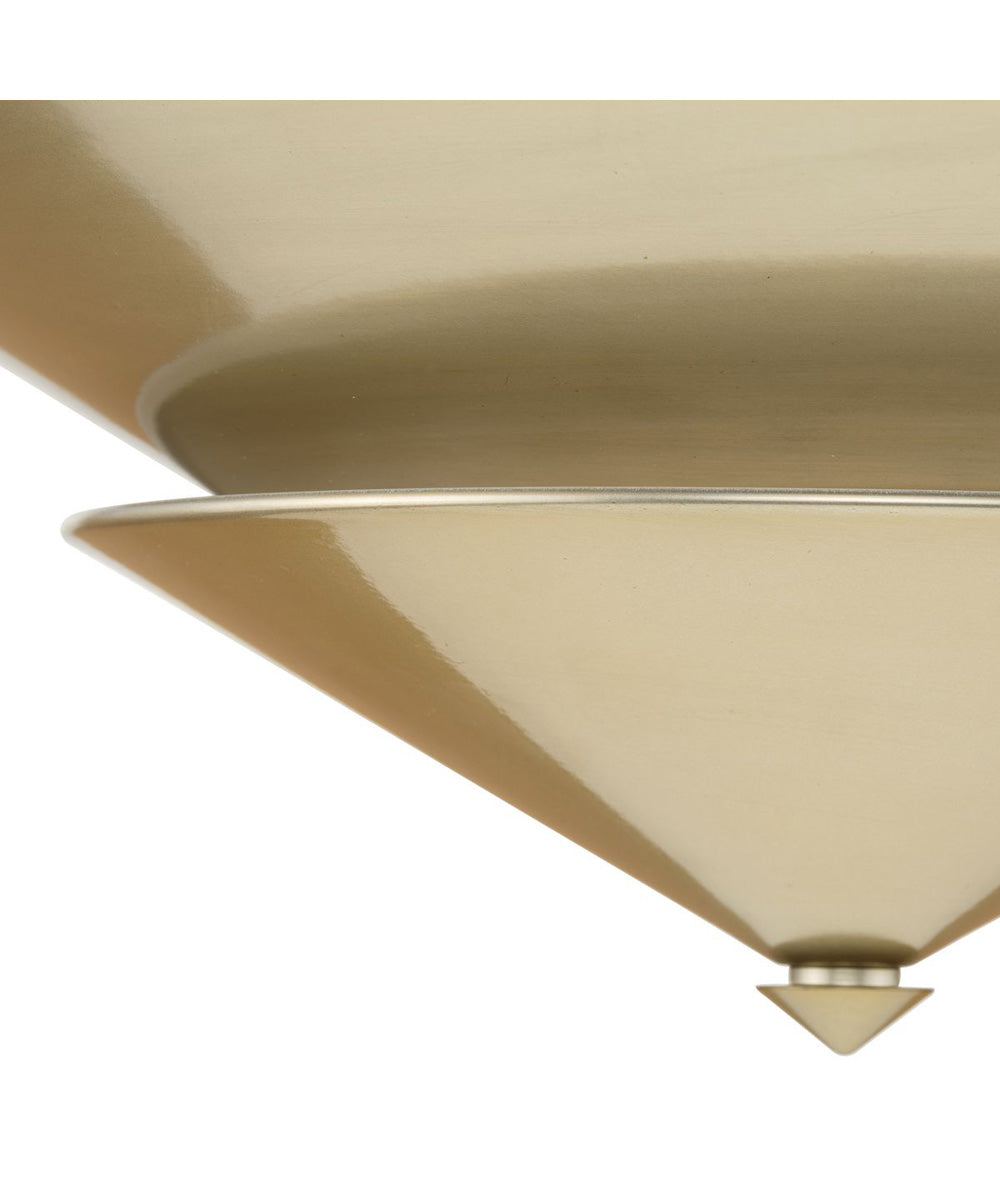 Pinellas 25 in. 4-Light Flush Mount Soft Gold