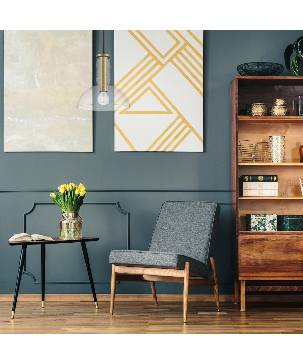 Nova 1 Light Pendant Matte Black