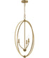 Jheni 3-Light Foyer Pendant Brushed Gold