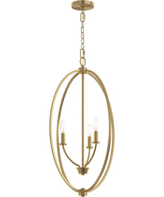 Jheni 3-Light Foyer Pendant Brushed Gold