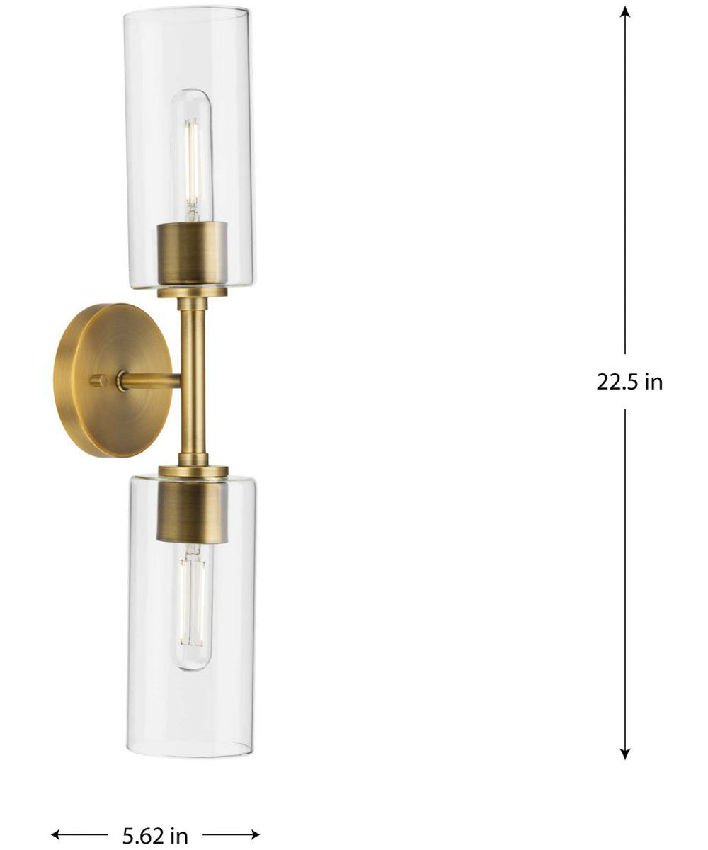 Cofield 2-Light Wall Bracket Vintage Brass