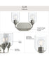 Ilia 2-Light Bath Vanity with Clear Glass Shade Brushed Nickel