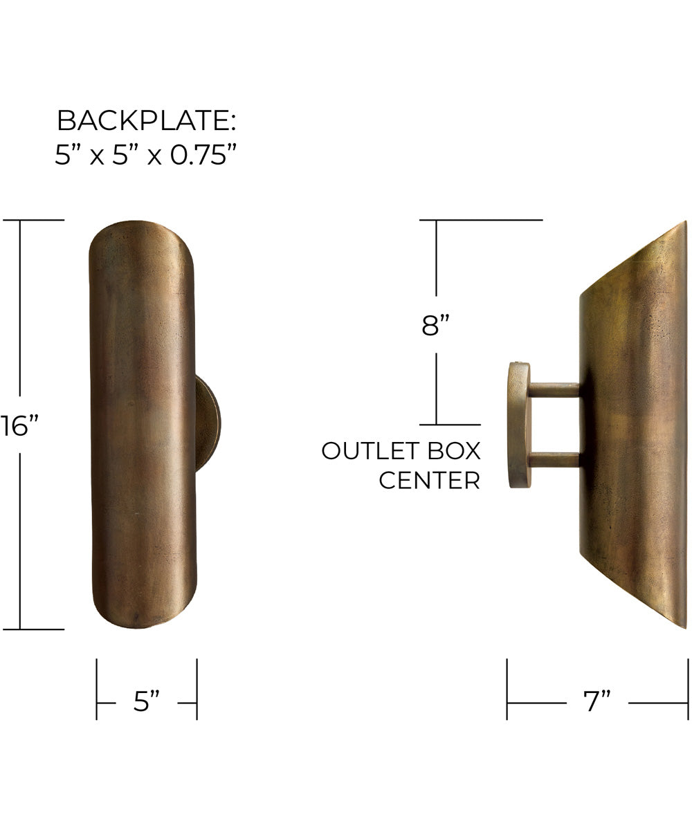 Casa 2-Light Sconce Oxidized Brass