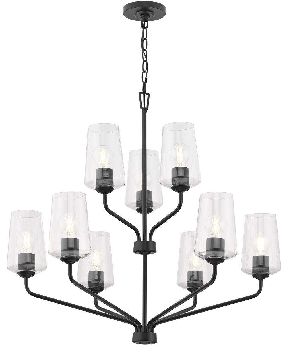 Celino 9-Light Chandelier Black